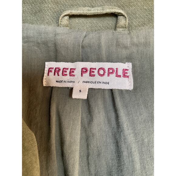 Free People Orly Cord Heritage Layered Jacket Women's Size Small Green - Picture 3 of 4